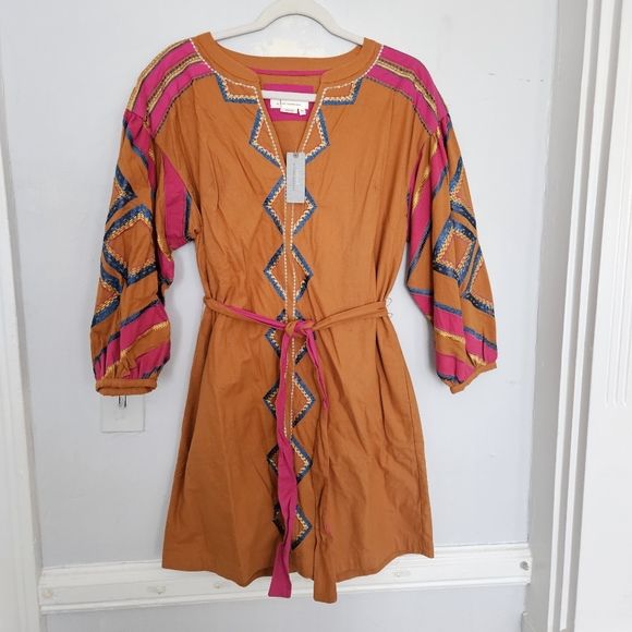 NWT Anthropologie Stasiana Embroidered Tunic Dress | S Petite - Picture 3 of 8